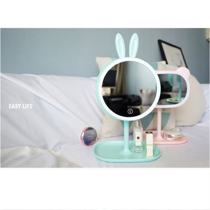 Kaca Rias Led Mirror Stand Up Cermin Makeup Vanity Mirro Make Up Impor Shopee Indonesia