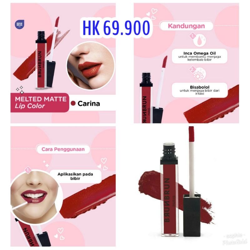LIP MATTE CARINA BRUNBRUN PARIS PROMO