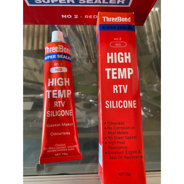 Threebond high temp no 2 red 75 gram THREEBOND HIGH TEMP RTV SILICONE Super Sealer no 2 75gr