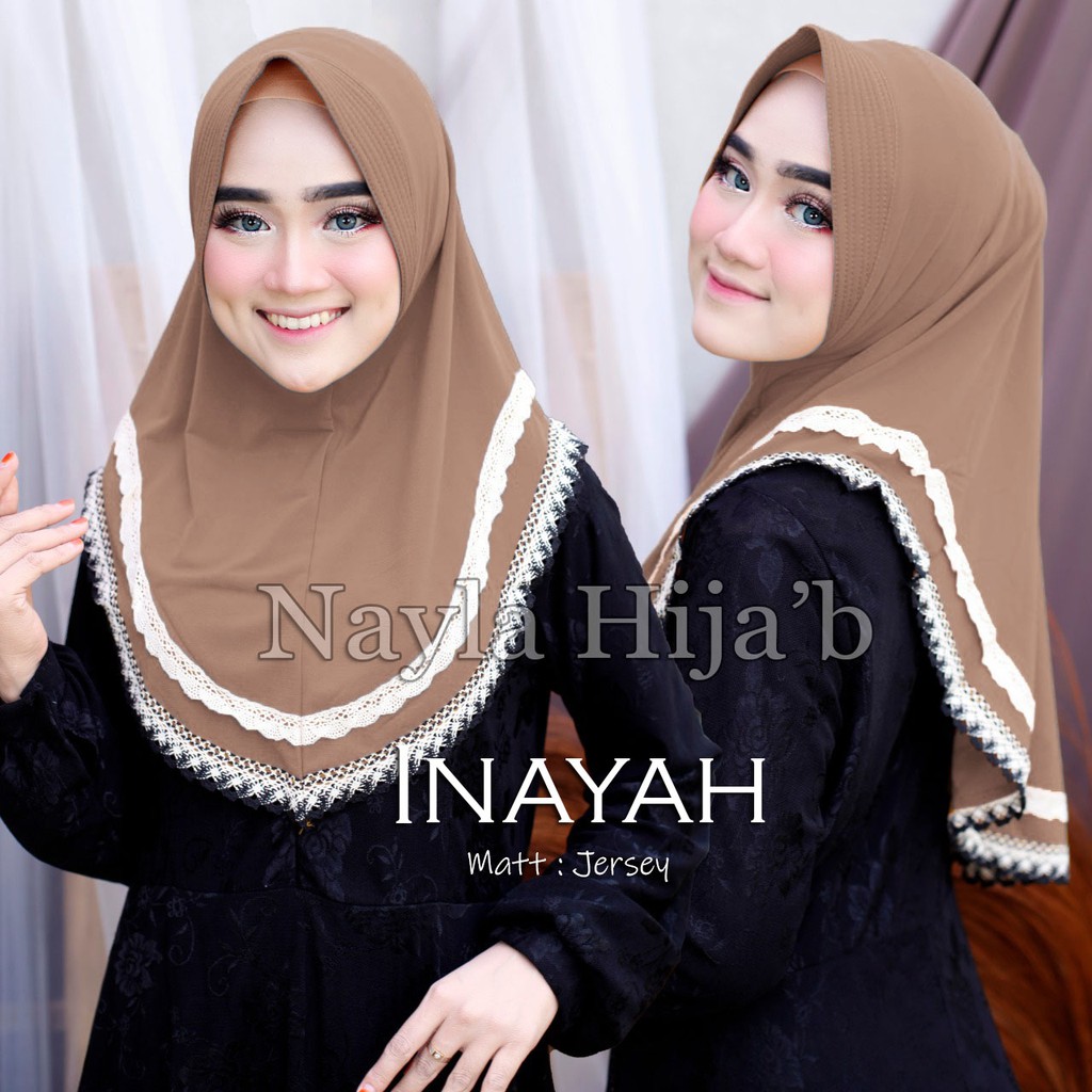 PROMO JILBAB INSTAN JERSEY TERBARU HIJAB BERGO  INAYAH NAYLA HIJAB