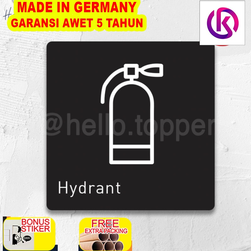

Grosir Sign Akrilik Hydrant Printed | Sign Board Akrilik | Sign UV Print - Hitam 10x10