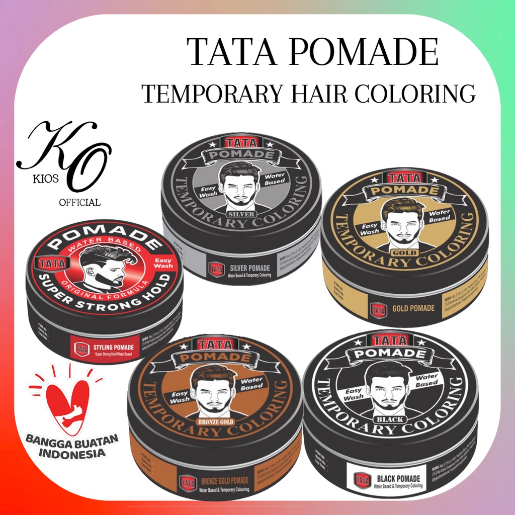 Tata Pomade temporary hair coloring easy wash/water based 75gr