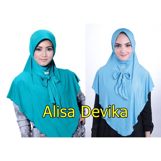 ALISA DEVIKA / Jilbab Instan Panjang Hijab Syari Bergo Kerudung langsung pakai