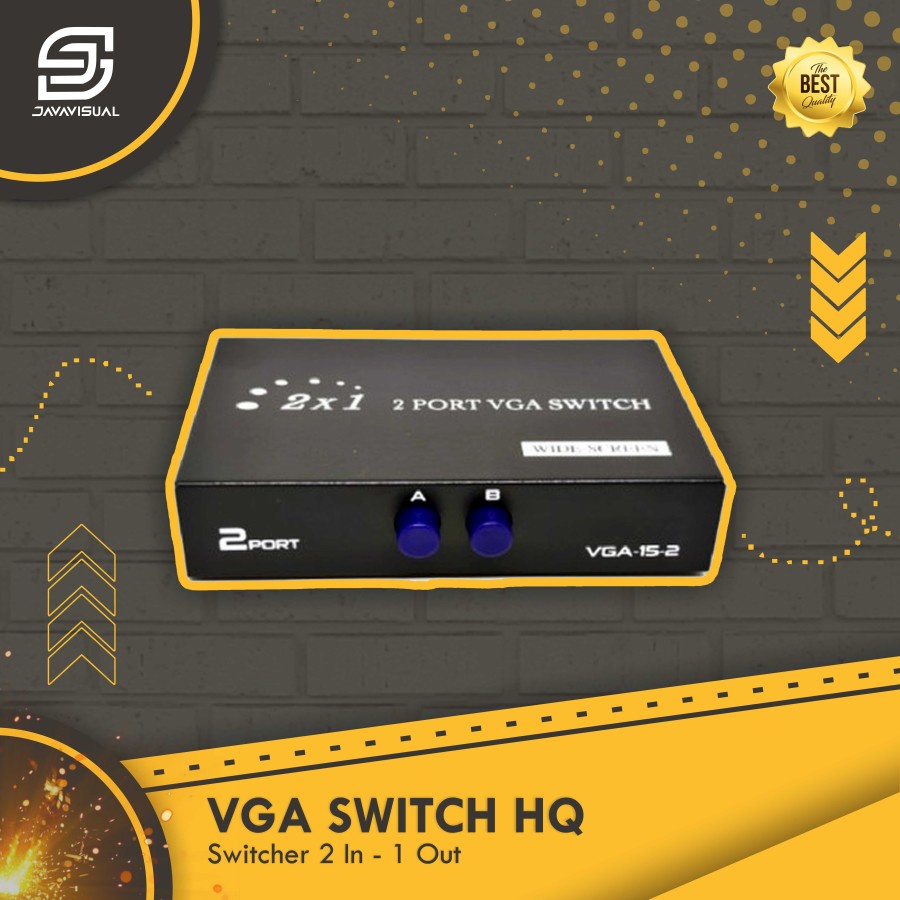 [JaVis] Vga Switch 2 Input 1 Output - Vga Switcher 1-2 In-Out