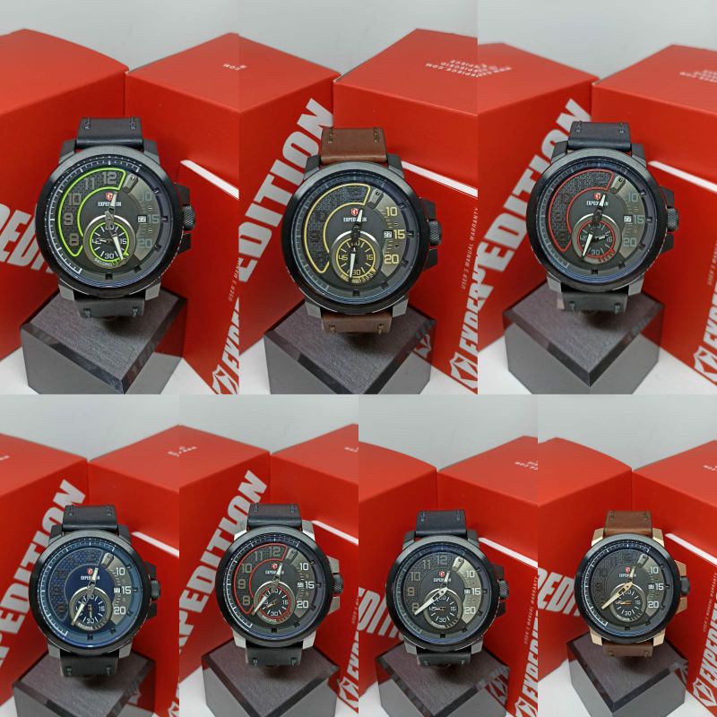 Jam Tangan Pria Expedition 6825 E6825 E 6825 EXP6825 Tali Kulit