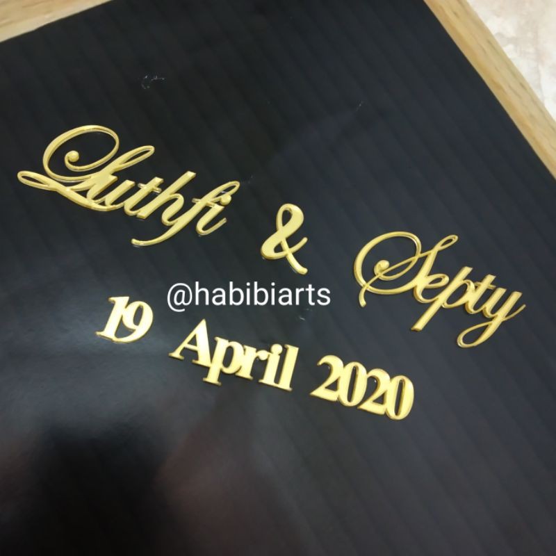 

Cutting Akrilik Nama / Bahan Mahar / Akrilik Mirror / Mahar Akrilik / Nama Akrilik