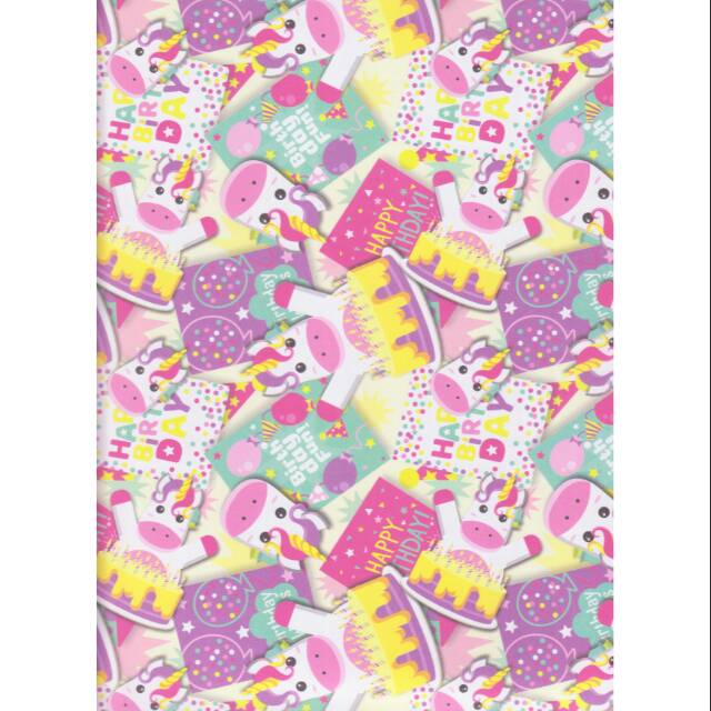 

Kertas kado Sansan Wawa SW-172 "Happy birthday/unicorn