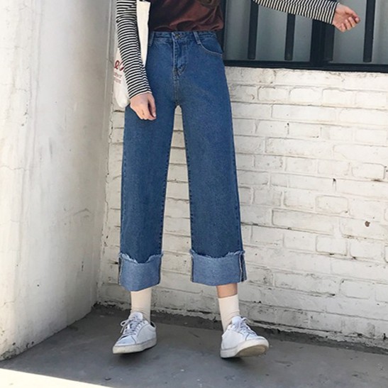Kualitas tinggi Korean Celana Panjang Jeans Harem Kualitas tinggi Korean Celana Panjang Jeans Harem