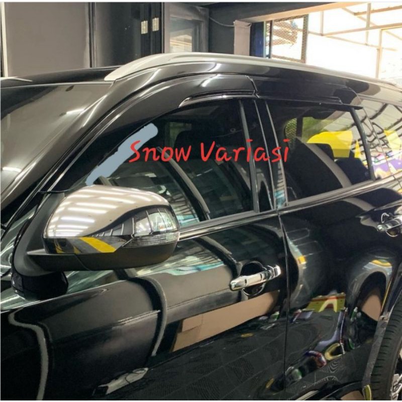 Talang air side visor full black all new pajero sport facelift 2021