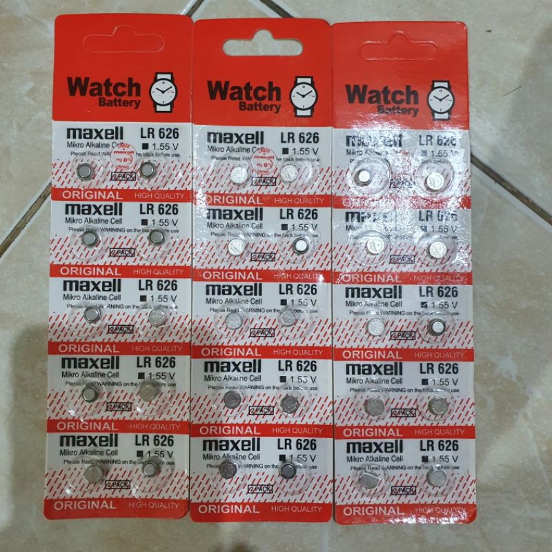 BATERAI / BATTERAI / BATTERY JAM TANGAN MAXELL LR41 / LR44 / LR626 / LR1130 CUCI GUDANG