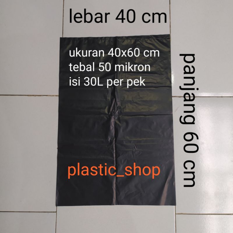 plastik sampah hitam 40x60cm/kantong plastik sampah hitam kecil/