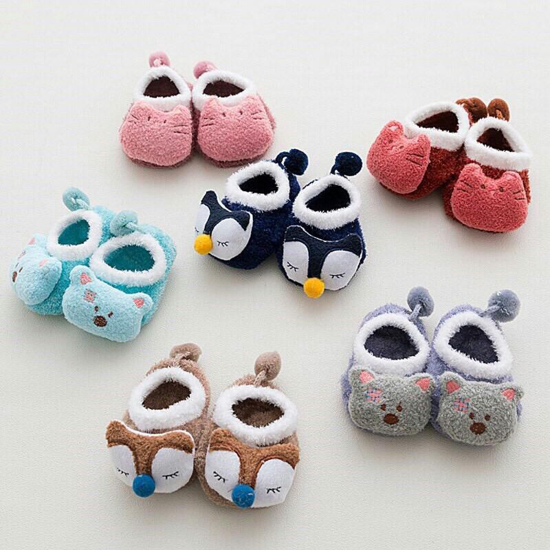 Coral Fleece Cute Cartoon Soft Animal Pattern Boys Girls Floor Baby Socks