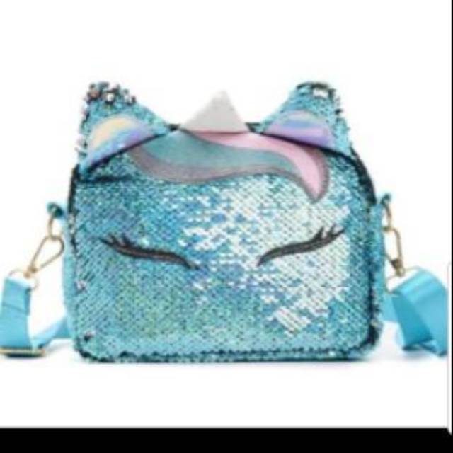 Tas unicorn Sequin model slempang import Berkualitas