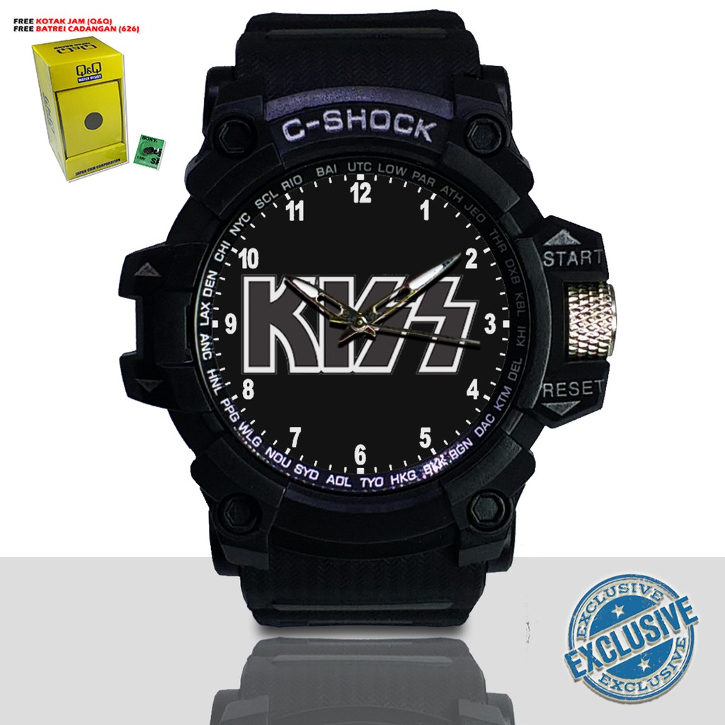 (EXCLUSIVE ) JAM TANGAN KISS WATER RESIST FREE BOX DAN BATREI - NO.3