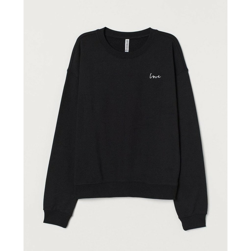 LOVE TEXT SWEATER CREWNECK TEBAL / SWEATER UNISEX