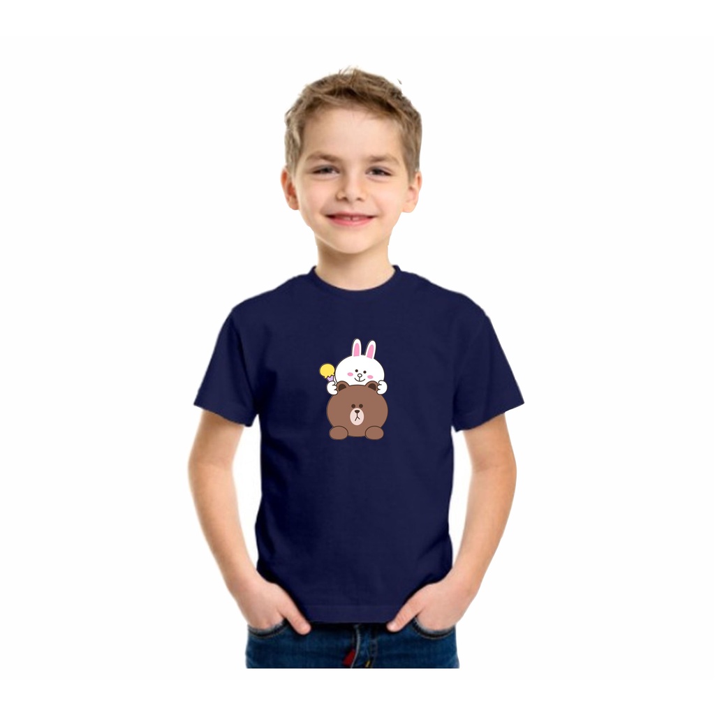 Kaos oblong anak anak bergambar print digital unisex bisa di pakai laki laki dan perempuan 005