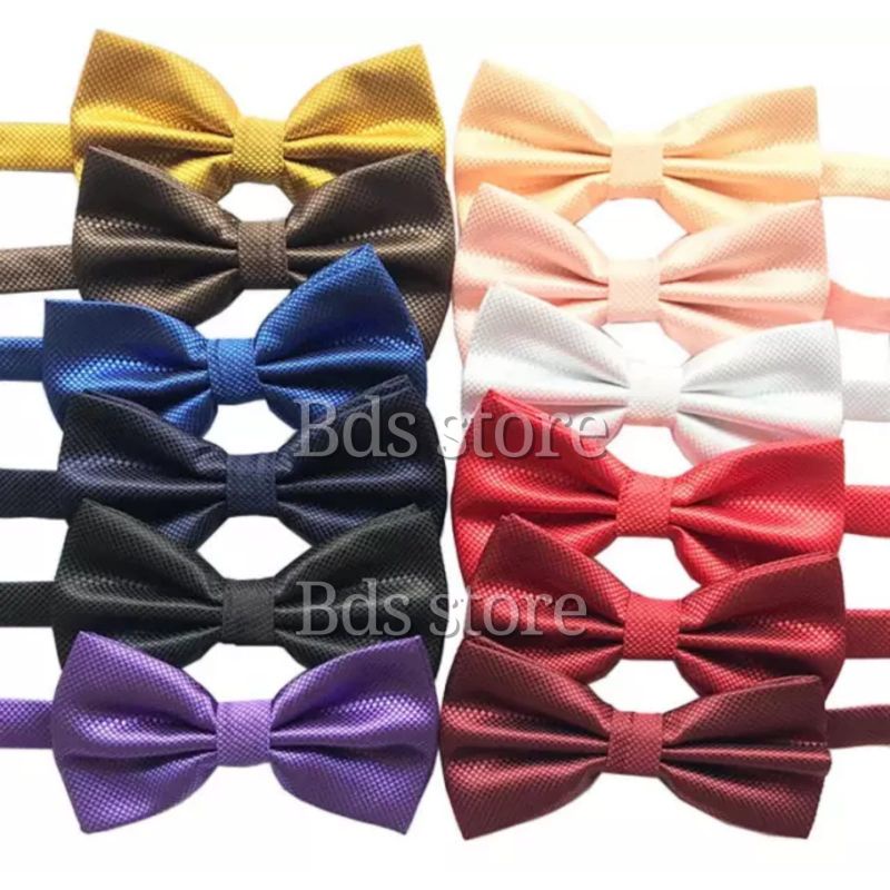 Dasi kupu kupu motif bintik halus ukuran dewasa banyak warna
