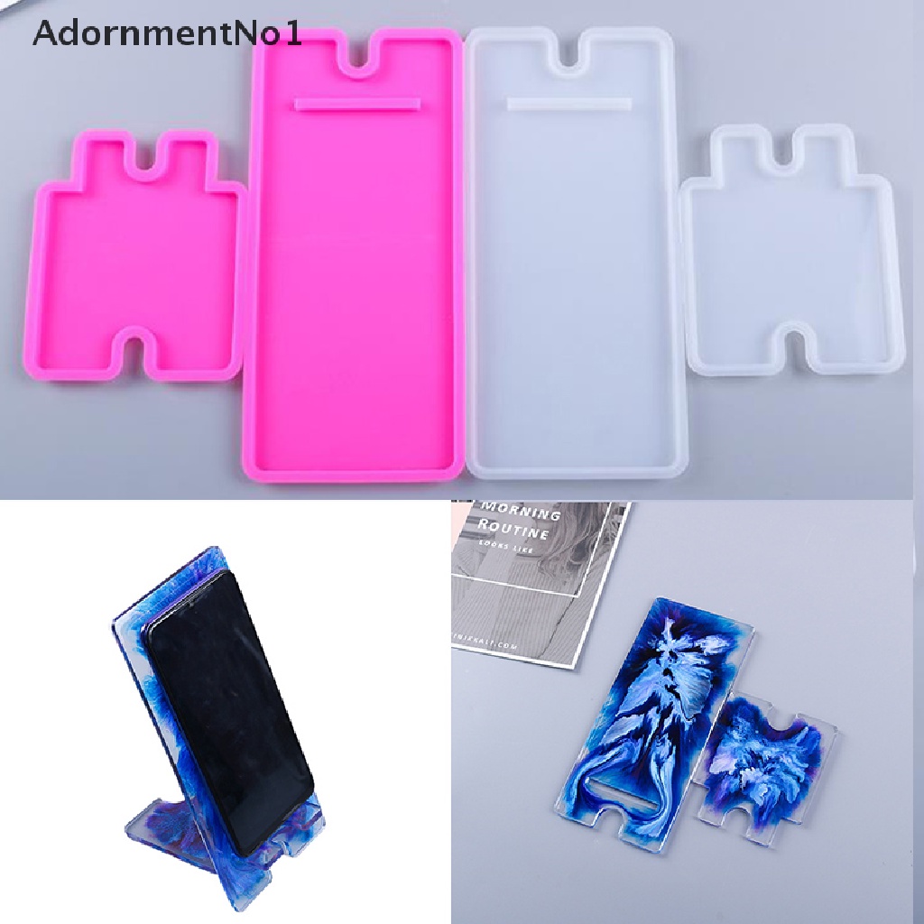 (AdornmentNo1) 1 Set Cetakan Resin Epoksi Bahan Silikon Untuk Membuat Stand Holder Handphone Handmade