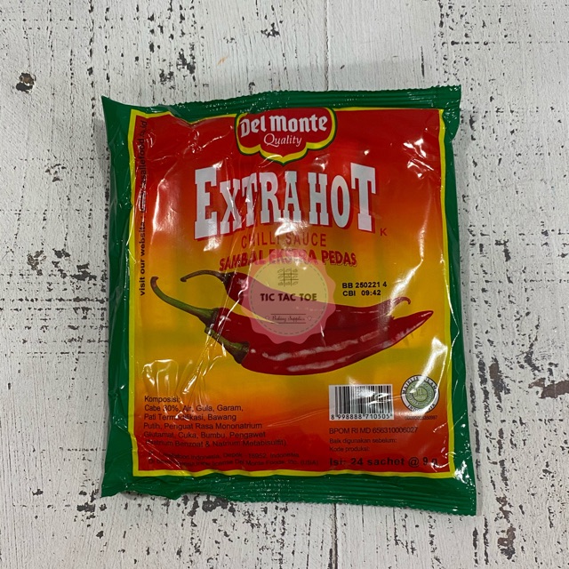 Saos Sambal Del Monte Extra Hot Sachet 24x9gr