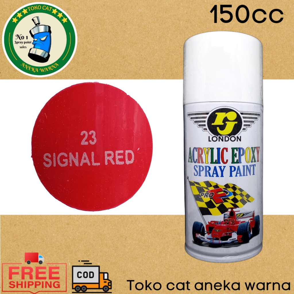 cat semprot 150cc rj london signal red merah spray paint pilok pilox