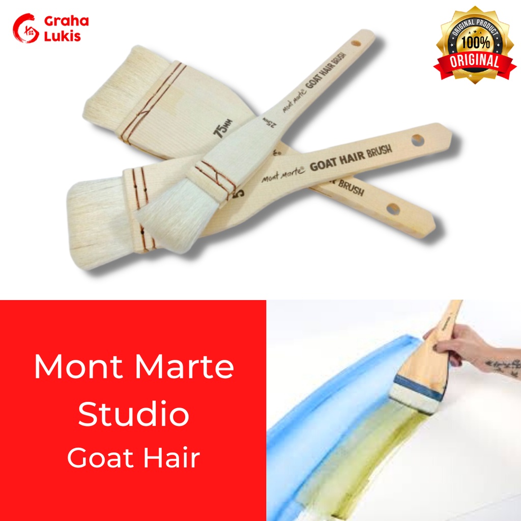 Mont Marte Goat Hair Pine Wood Brush