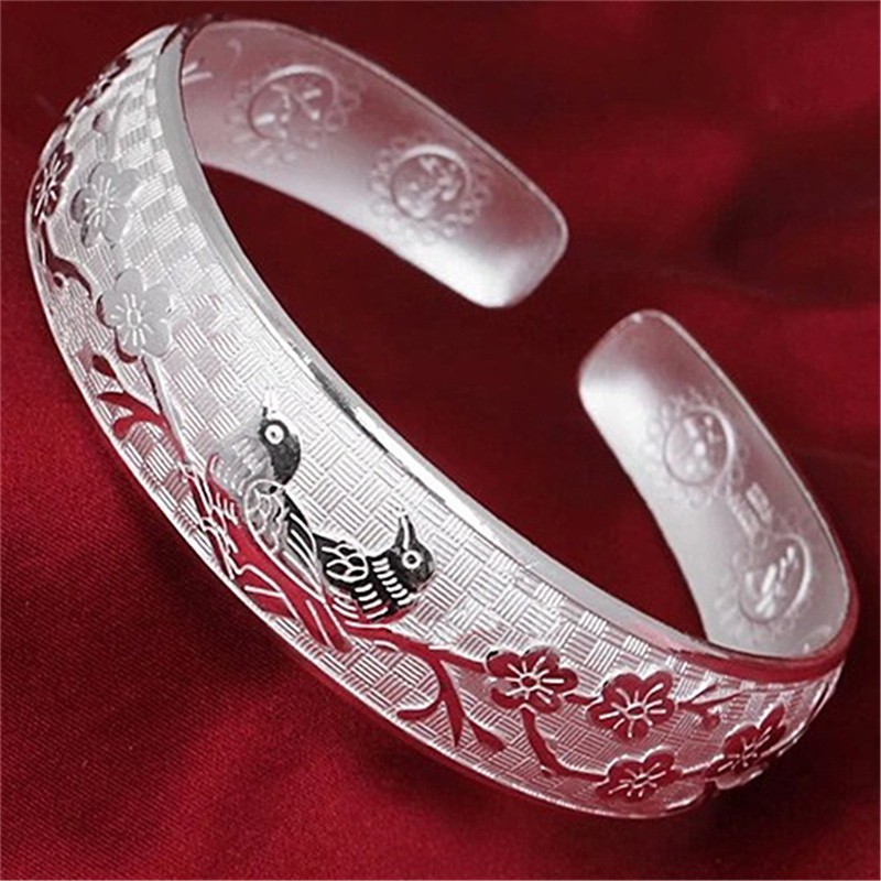 Gelang Perak Asli / Bracelet S925 / Sterling Silver /Wanita Korea Unik bracelet / Charm Gelang pria & Wanita / Gelang Couple / Gelang TitaniumA1-O
