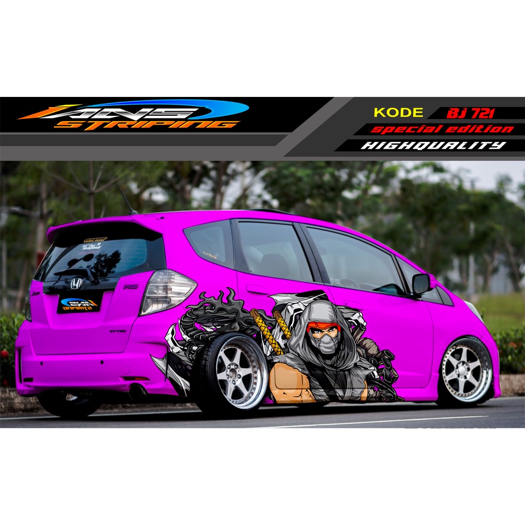 VARIASI STICKER MOBIL HONDA BRIO, JAZZ RS, MOBILIO, AGYA, YARIS, ATOS / STICKER MOBIL