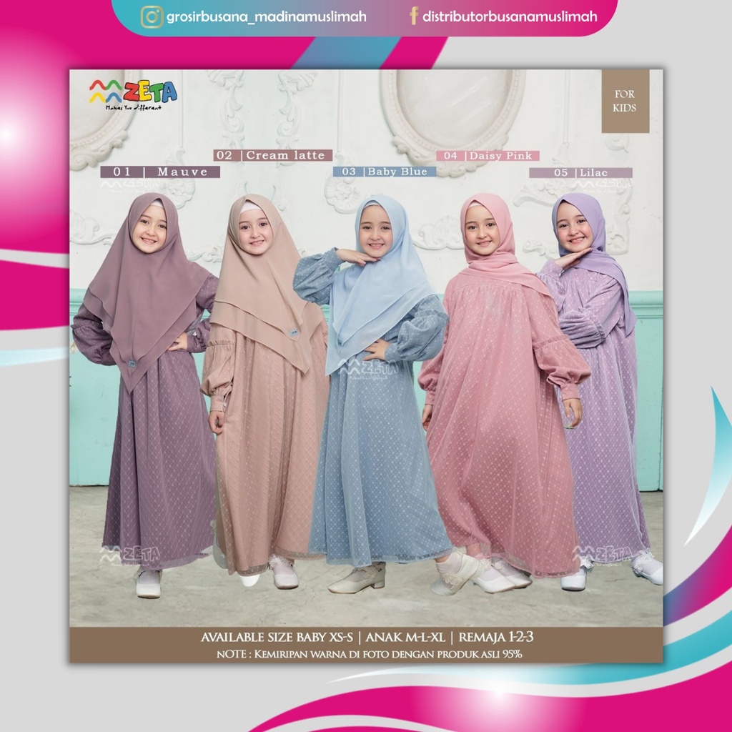 [Original] Gamis Anak & Remaja Asma Kids - Teens by Zeta | Pakaian Anak Muslim | Fashion Anak Terbar