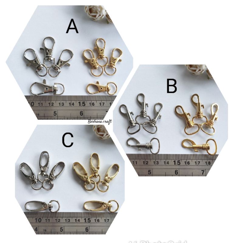( 2 pcs) Pengait Tas / Kokot Lobster / Kait Lobster