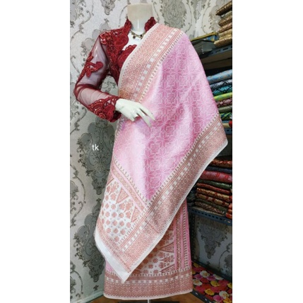 Songket tenun Palembang Bunga Cina antik original