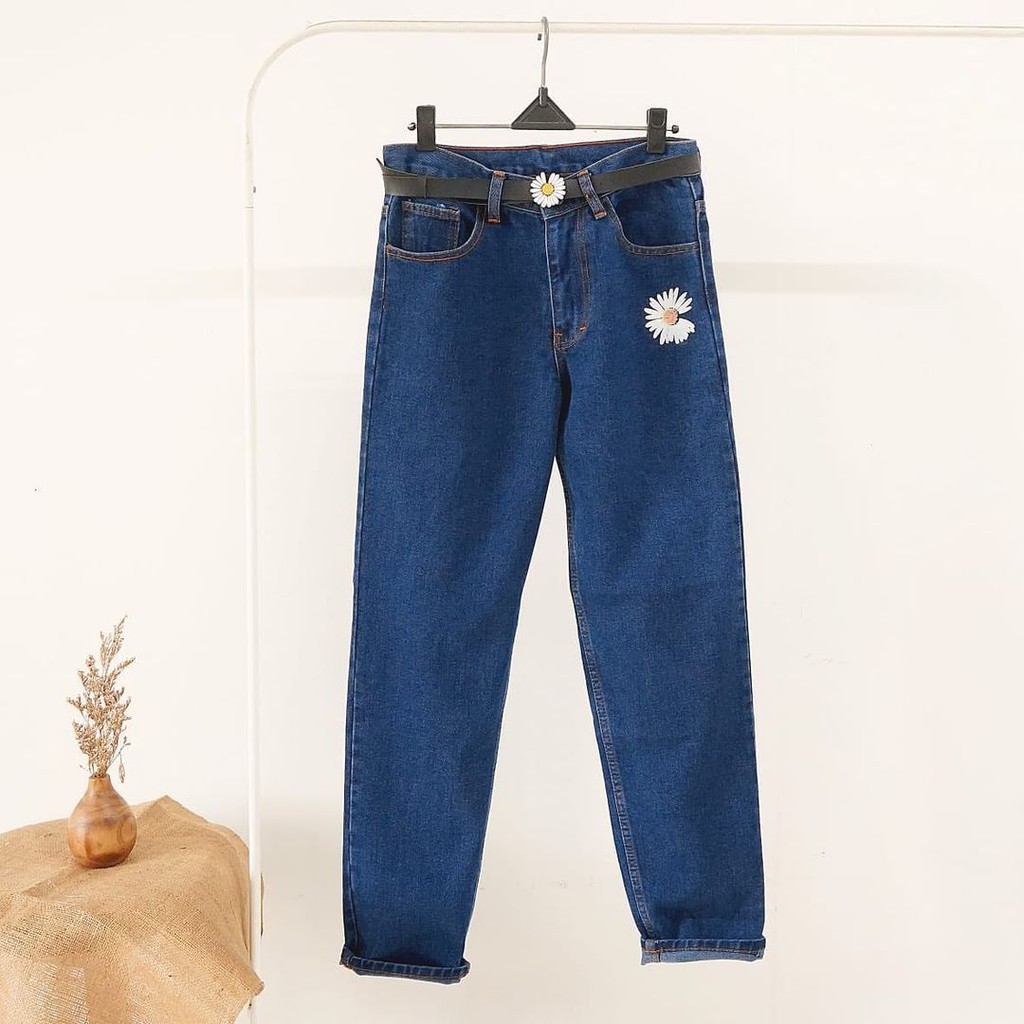 PNB PANT DARK BLUE-CELANA KOREA-CELANA WANITA-JEANS WANITA-KOREAN JEANS-BAWAHAN KOREA-KOREA STYLE