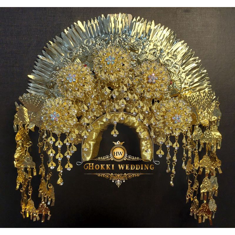Sunting Sumandan Gold Atau Suntiang Mini Tanggung Mahkota Pengantin Padang Penganten Minang