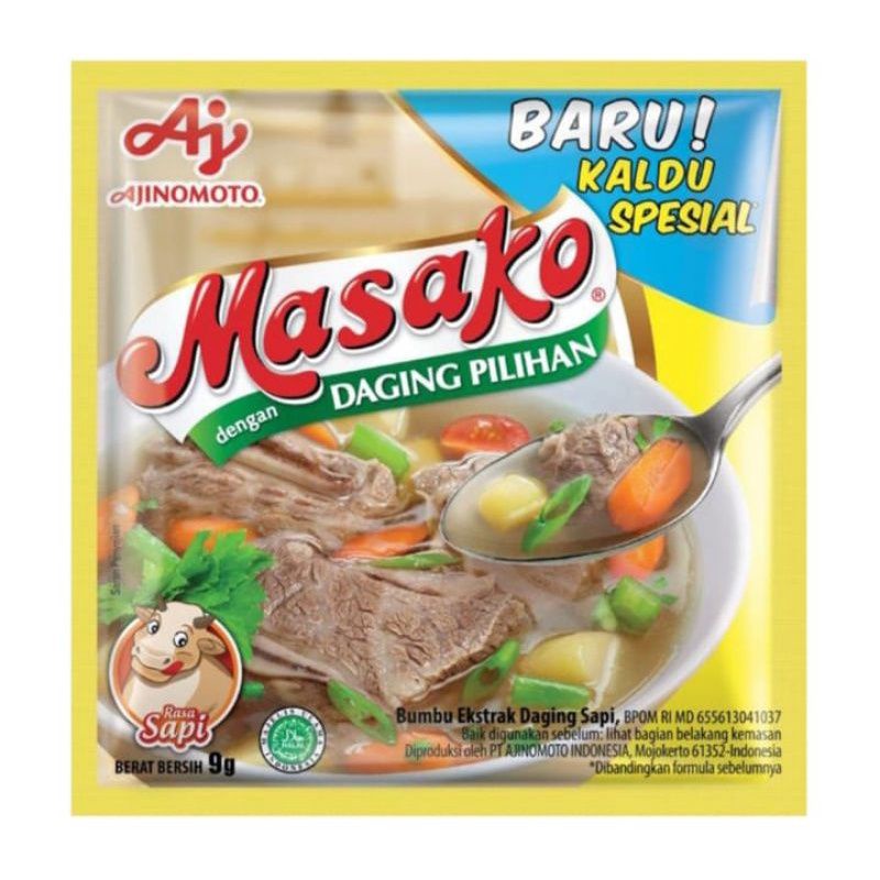 

Masako sapi / ayam per sachet 9 gram