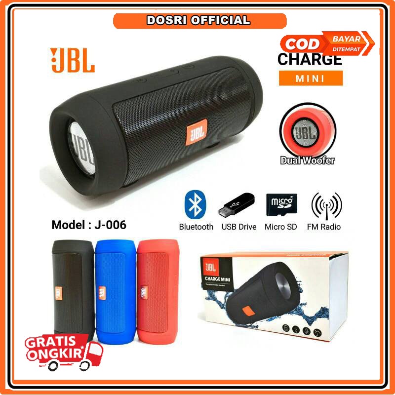 [ BISA COD ] Speaker Bluetooh JBL Charge mini 2+ J006 wireless Speaker JBL Charge Mini 2+ Bluetooth Wireless