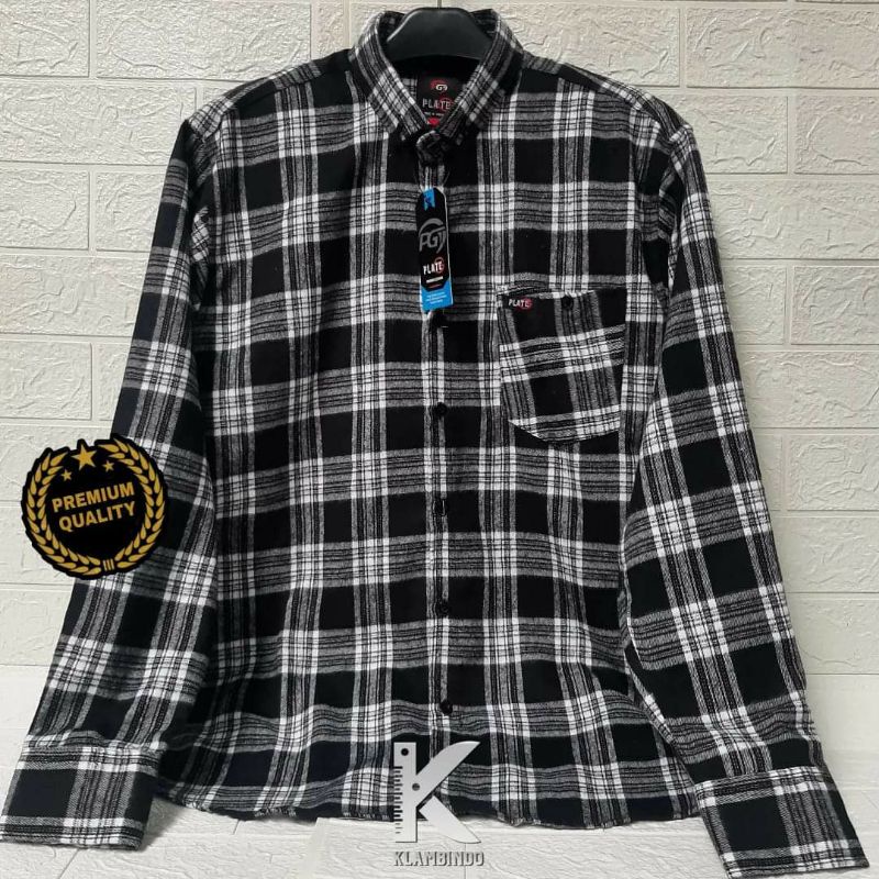 Kemeja Flanel Pria Lengan Panjang Motif Kotak Kotak Kualitas Premium M L Xl