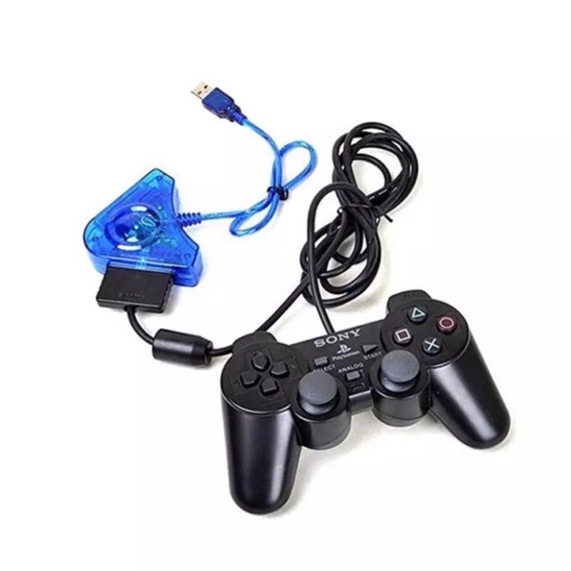 Converter double stik ps2 ke ps 3 / konverter biru  usb STIK PS2 KE PS3