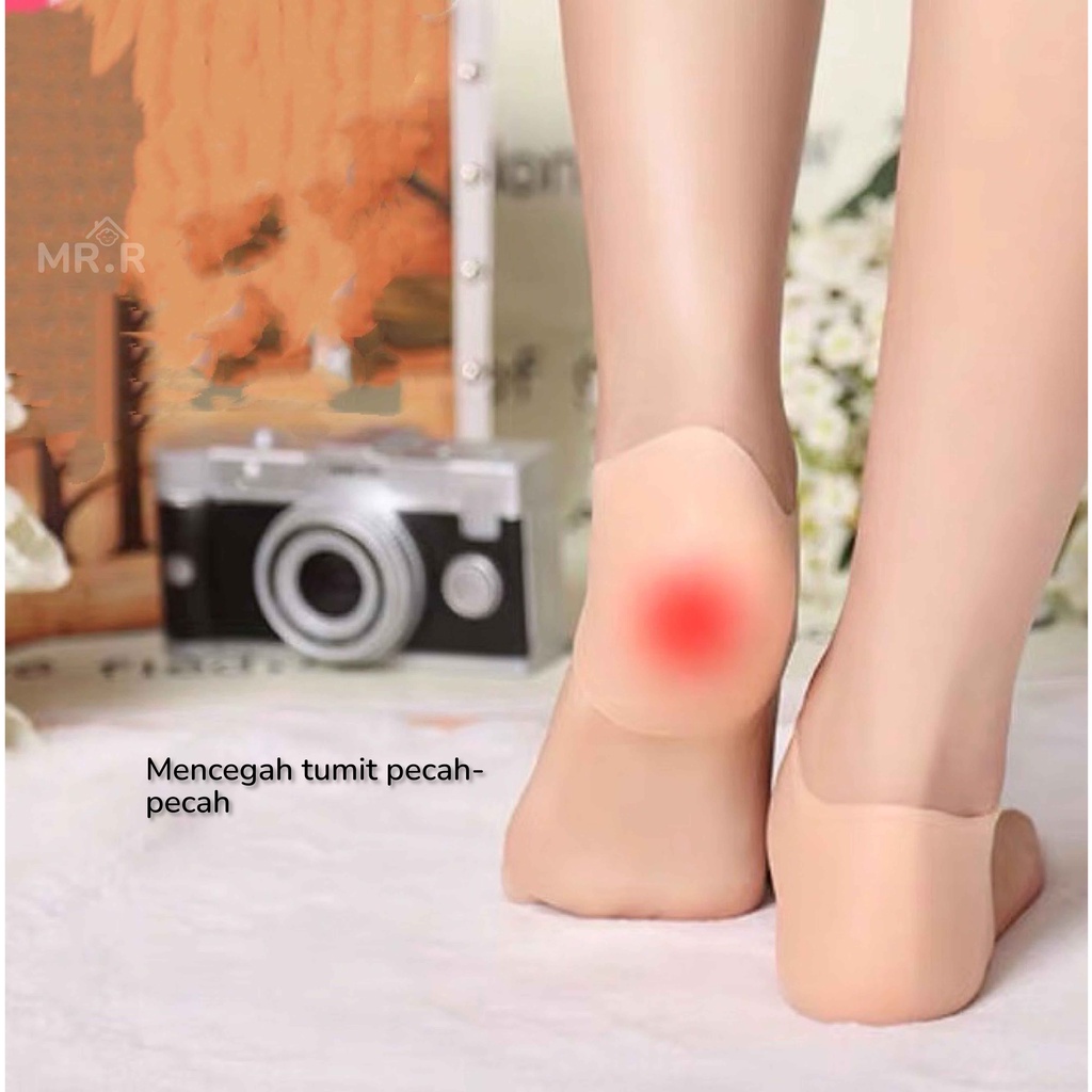 Bantalan Pelindung Tumit Anti Lecet Kaus Kaki Silikon Lembut Aksesoris Sepatu Heels