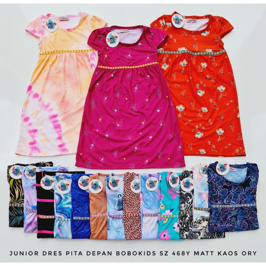 JUNIOR DRESS PITA BELAKANG BOBOKIDS / DRESS JUNIOR PITA DEPAN BOBOKIDS 468Y MATT KAOS ORY