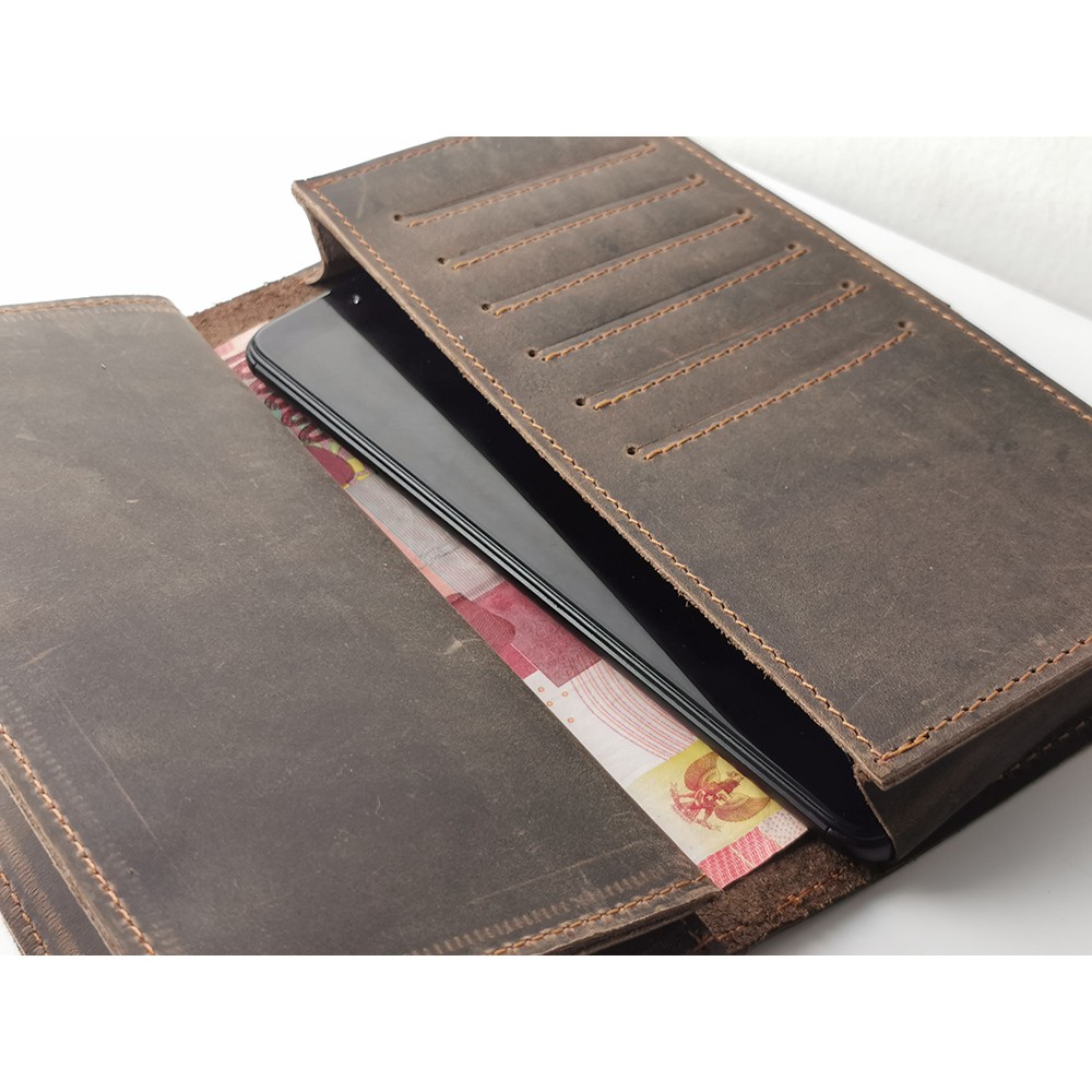 New Crazy horse Dompet kuda GIla Grade tertinggi model Panjang like Ishiya