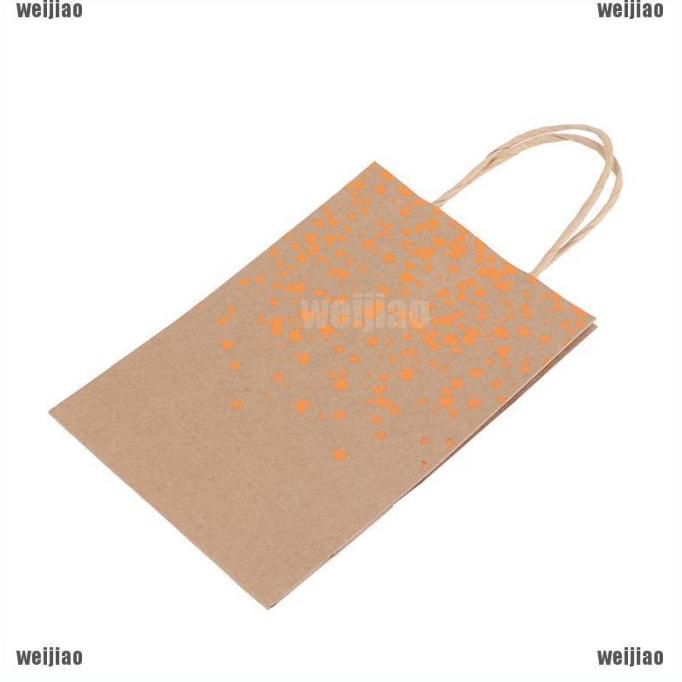

WEIJIAO 10PCS KRAFT PAPER BAG CHRISTMAS GIFT BAG WITH HANDLE RTGRT14554I