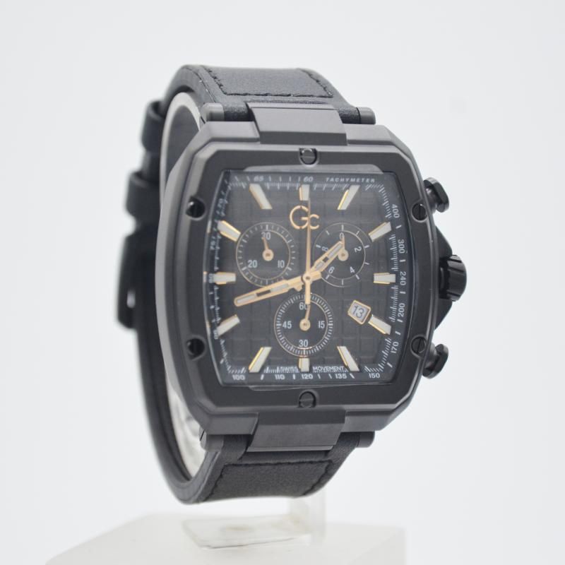 Jam Tangan Pria Guess Collection Gc Y83003G2MF Leather Original Swiss Made