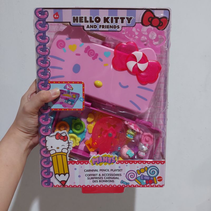 Hello Kitty and Friends Minis Candy Carnival Pencil Case Playset Original mainan hello kitty mini al