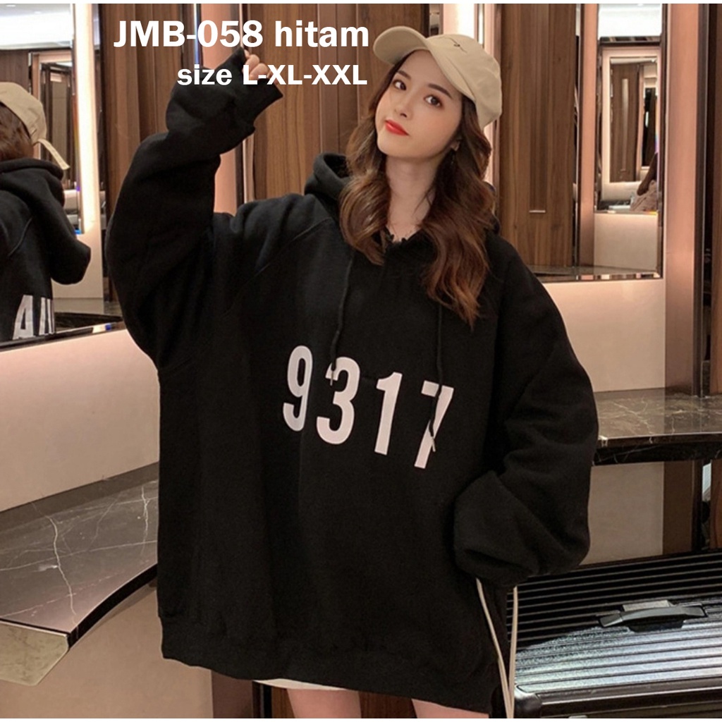 AA1 - Hoodie Fleece Oversize Bigsize Jumbo Unisex Cowo Cewe XL XXL