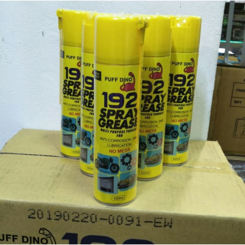 Spray grease Puff Dino 192 Pelumas rantai cairan gemuk no mess
