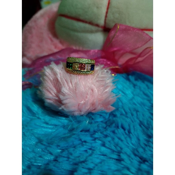 cincin emas batu permata warna warni solitare import xuping titanium Olla shopping Depok OSD