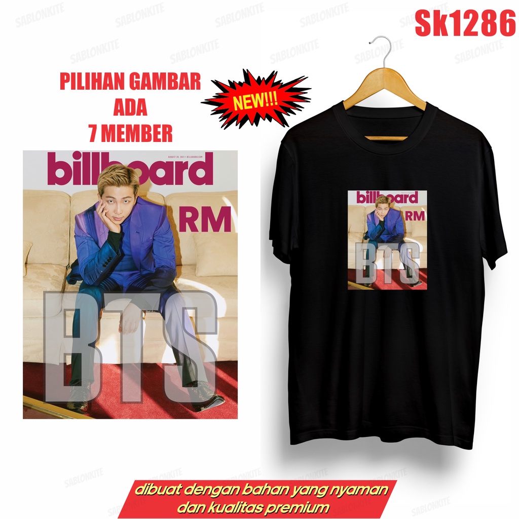 MURAH!!! KAOS KPOP BILLBOARD JUNGKOOK TAEHYUNG SK1286 JK V SG JIN JM JH  RM SK