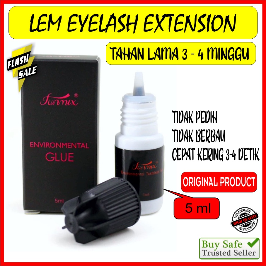 Funmix Lem Bulu Mata Eyelash Extension TAHAN LAMA TIDAK PERIH TIDAK BERBAU PREMIUM 5 ml ORIGINAL