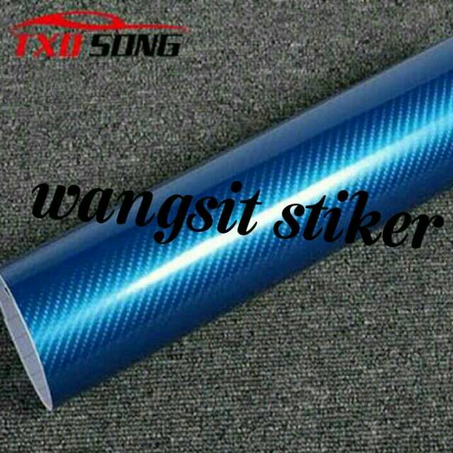 Sticker carbon 5d biru/carbon 5d stiker/stiker mobil/stiker motor