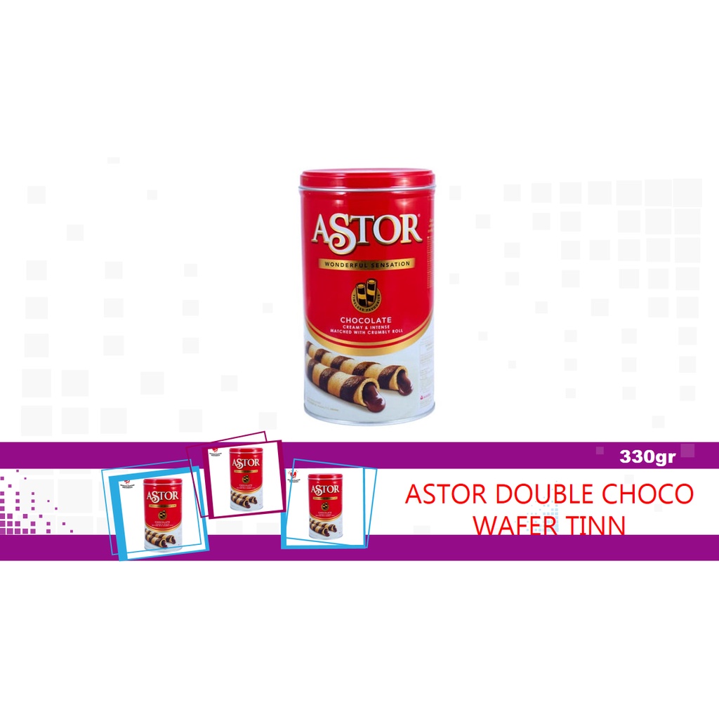 

ASTOR WAFER STICK DOUBLE CHOCOLATE TINN 330GR