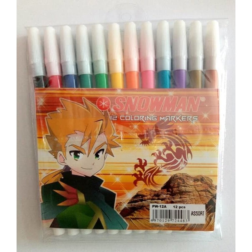 

Spidol 12 Warna Snowman PW-12A